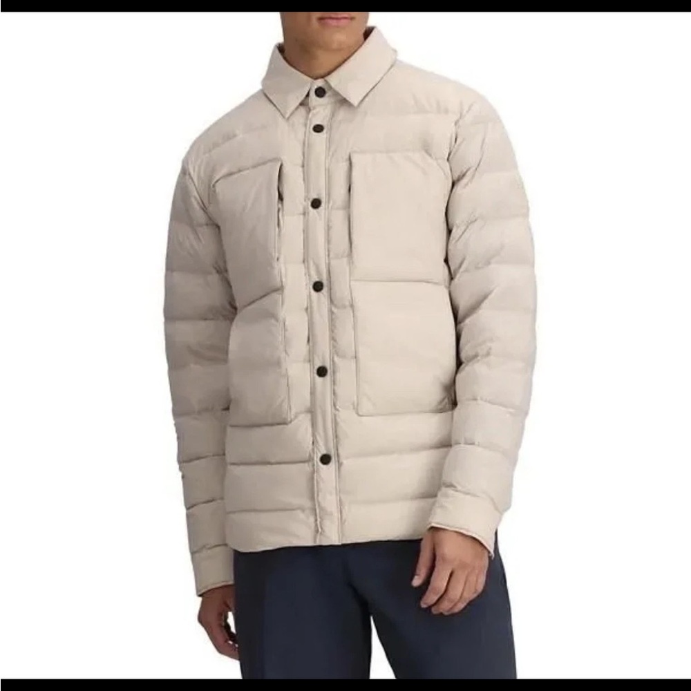 Mens large Obermeyer Cement Puffer Jacket